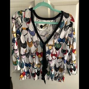 Anthropologie shoe sweater/cardigan Medium